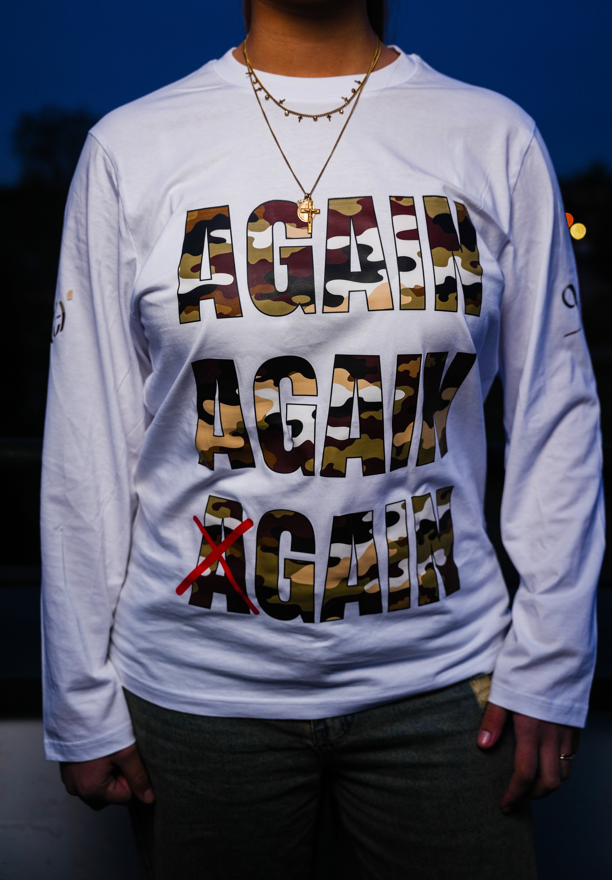 LONGSLEEVE AGAIN BLANC CAMO