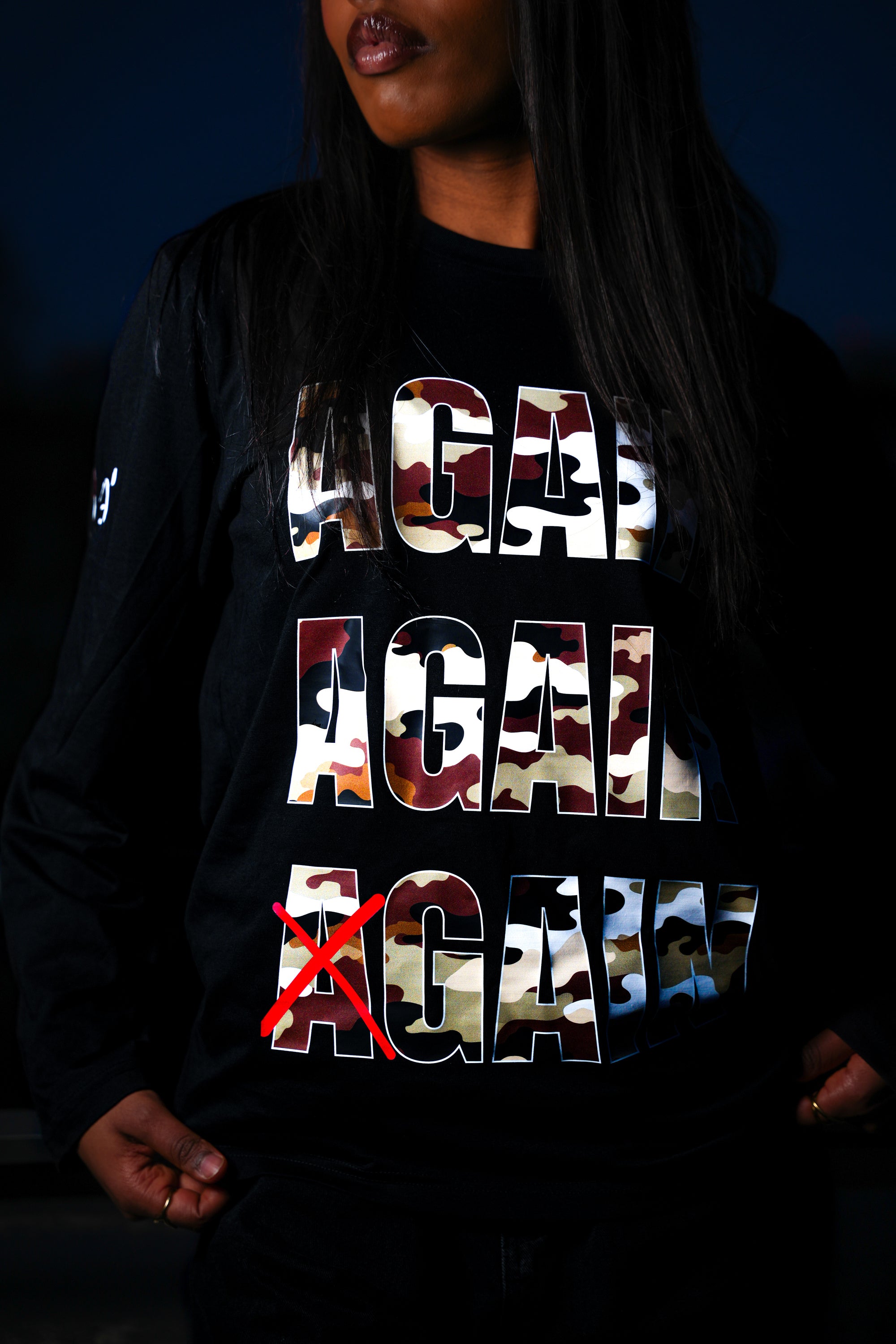 LONGSLEEVE AGAIN NOIR CAMO